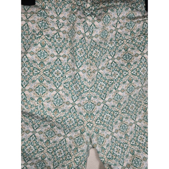 NYDJ for Chico’s Lift Tuck Skinny Pants Women’s 8 Aqua Tan Boho Print –... - Picture 8 of 10